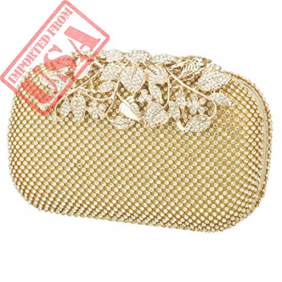 Charming Tailor Evening Bag for Women Chic Bling Floral Rhinestones ...