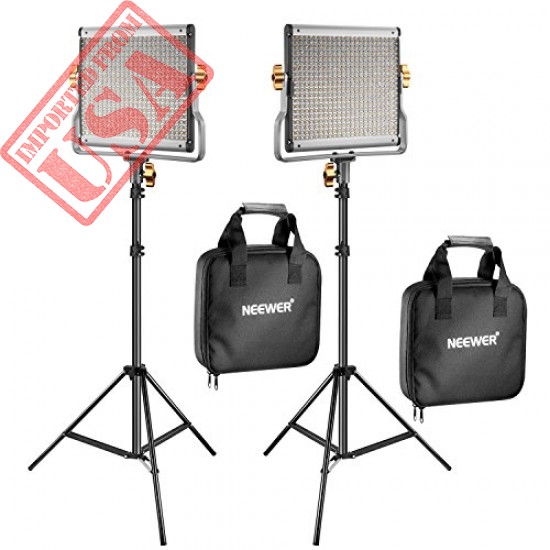Dimmable Bi-Color 480 LED Video Light and Stand Lighting Kit for YouTube Studio Photography imported from USA