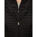 Lark & Ro Women's Shawl Collar Quilted Jacket, Black, Large