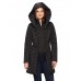 Lark & Ro Women's Shawl Collar Quilted Jacket, Black, Large