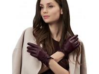 womens ruched touchscreen driving leather gloves fish mouth cuff ladies warm shop online in pakistan