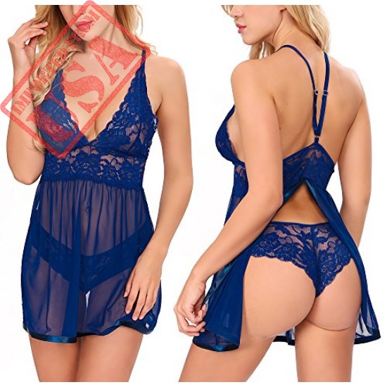 Sexy Women Lingerie Robe Lace Nightwear sale in Pakistan