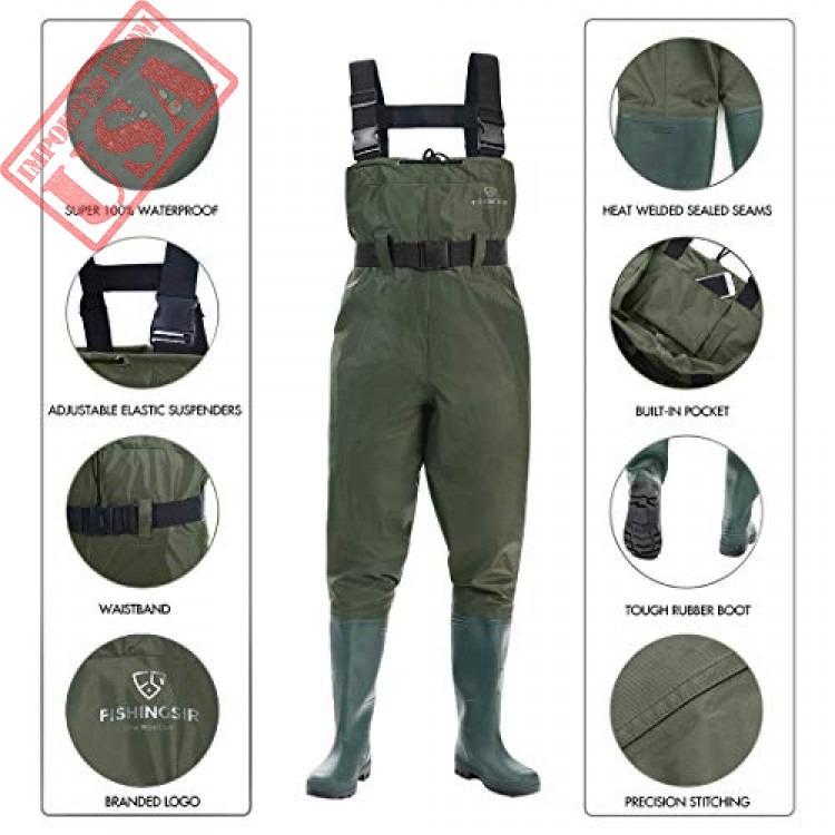 original fishingsir chest fishing waders hunting bootfoot with wading belt  for men women sale in pakistan