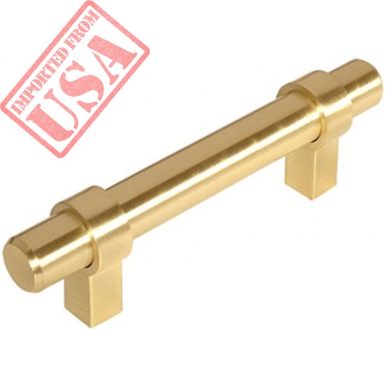 10 Pack - Cosmas 161-3BB Brushed Brass Euro Style Cabinet Bar Handle Pull - 3