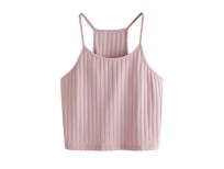 SheIn Women's Summer Basic Sexy Strappy Sleeveless Racerback Crop Top