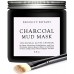 Activated Charcoal Mud Mask + FREE Facial Brush - Facial Mask For Deep Cleansing Exfoliation - Best for Shrinking Pores, Fight Acne, Black Head Remover & Blackhead Mask - 8.8 fl oz - Brooklyn Botany