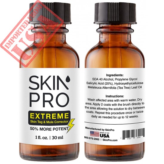 SkinPro EXTREME Skin Tag Remover & Mole Corrector - Fast Acting Physician Level 3 Formula, Industry Leading 25% Pure Salicylic Acid Concentration