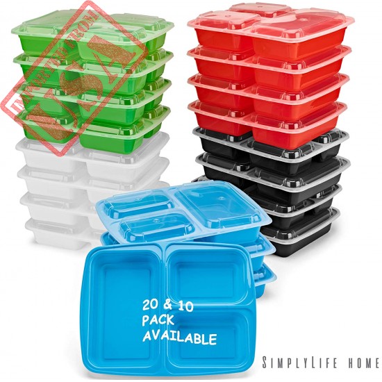 Shop 3 Compartment Meal Prep Containers for Home sale in Pakistan
