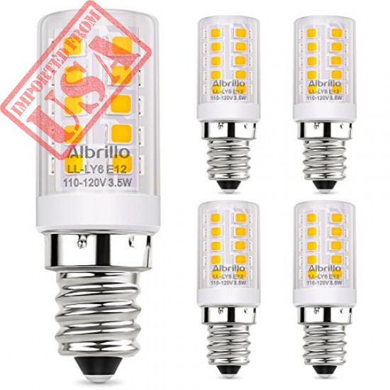 Albrillo E12 LED Bulb, 40 Watt Candelabra Bulbs Equivalent, Soft White 3000K, Base Non Dimmable