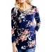 Buy Walant Womens Floral Printed Long Sleeve V-Neck Casual Tops T-Shirt Online in Pakistan