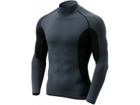 CQR Men's Mock Long-Sleeve Mesh-Side Compression Cool Baselayer Top online in Pakistan