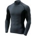 CQR Men's Mock Long-Sleeve Mesh-Side Compression Cool Baselayer Top online in Pakistan