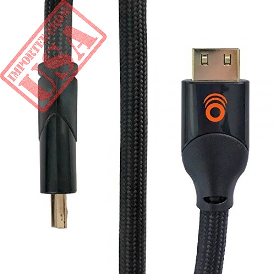 ECHOGEAR 4ft Braided HDMI Cable 4k & HDR Compatible Latest HDMI Standard Ethernet Signals with 120fps 48gbps Bandwidth