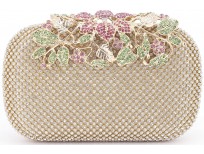 Buy Dexmay Luxury Flower Women Clutch Purse Rhinestone Crystal Evening Bag Online in Pakistan