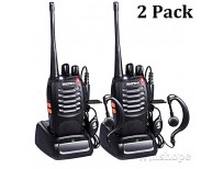 Baofeng BF-888s Walkie Talkies Long Range Radios With Earpiece Mic Vhf/UHF Radios 5W Two Way Radio Handheld 2 Way Radio Ham Transceiver With Antenna Headsets Microphone