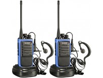 Arcshell Rechargeable Long Range Two-way Radios with Earpiece 2 Pack UHF 400-470Mhz Walkie Talkies Li-ion Battery and Charger included