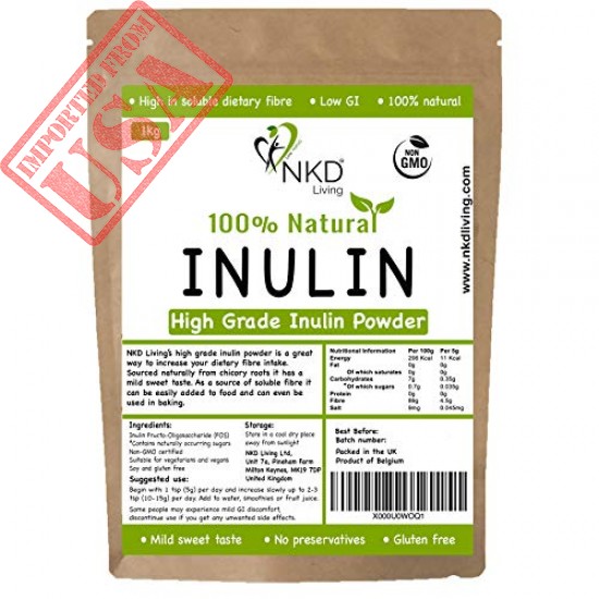 Inulin High Grade Prebiotic Fibre Powder (1 Kg) - Manufactured in The EU