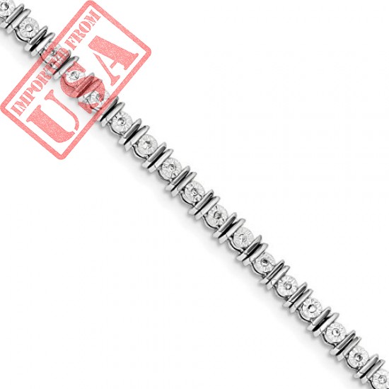 Buy ICE CARATS 925 Sterling Silver Diamond Tennis Bracelet Online in Pakistan