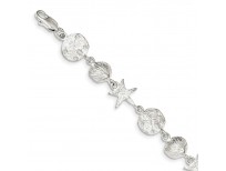 Buy ICE CARATS 925 Sterling Silver Sea Shell Mermaid Nautical Jewelry Bracelet Online in Pakistan