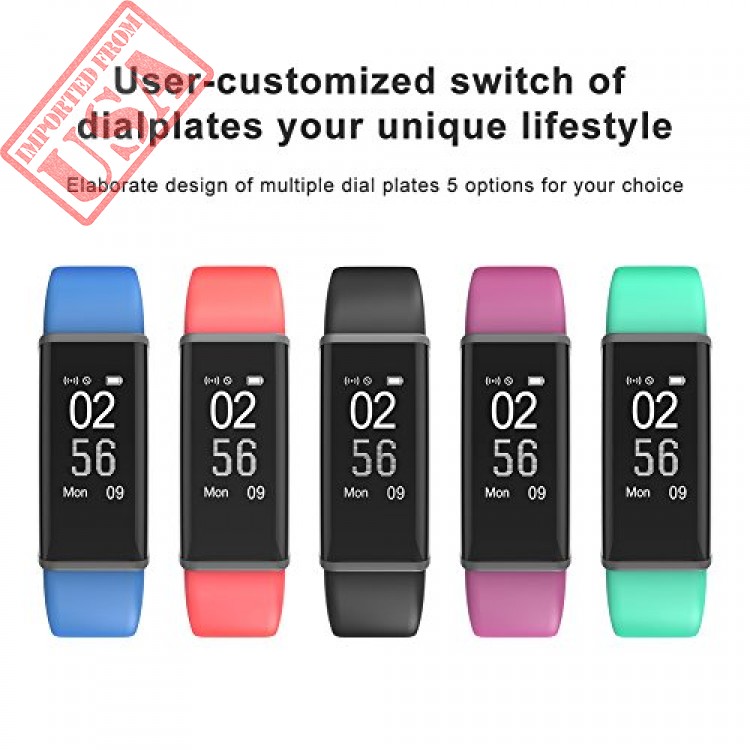 Lintelek Fitness Tracker, Customized Activity Tracker with Heart Rate