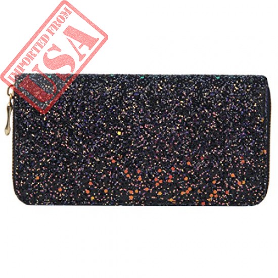 Buy Kukoo Women's Long Wallet Bling Glitter Design Clutch Online in Pakistan