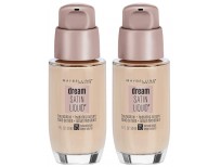 Maybelline Dream Satin Liquid Foundation (Dream Liquid Mousse Foundation), Natural Beige, 2 count