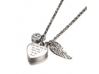 Get online Best quality Angel Wings Necklace with birth stone in Pakistan 