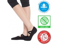 Socks for Women Non Skid Socks with Grips (Size 6-10, Ballet Straps Yoga Socks (1 pair))