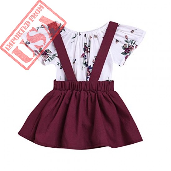 ccsdr baby girl strap infant floral print shirt jumpsuit outfit set shop online in pakistan