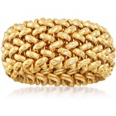 Ross-Simons Italian 14kt Yellow Gold Riso-Link Ring