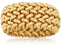 Ross-Simons Italian 14kt Yellow Gold Riso-Link Ring