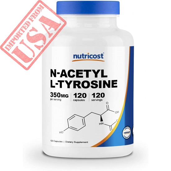 Nutricost N-Acetyl L-Tyrosine (NALT) 350mg, 120 Capsules - Gluten Free, Non-GMO