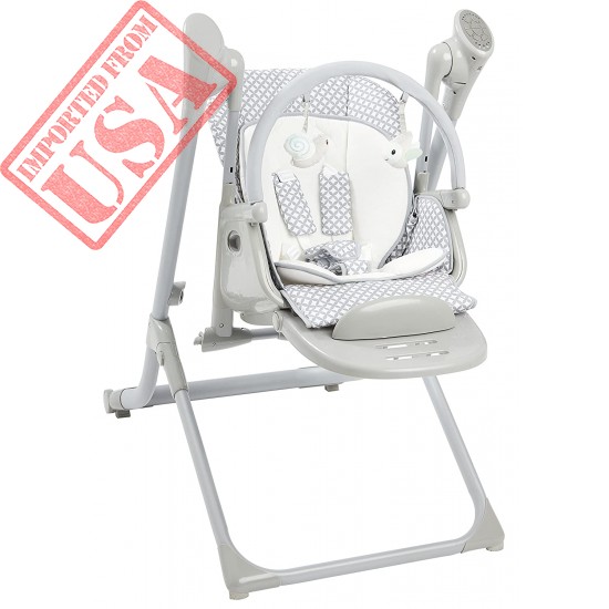 Primo 2-in-1 Smart Voyager Convertible Infant Swing and High Chair with Bluetooth, Grey