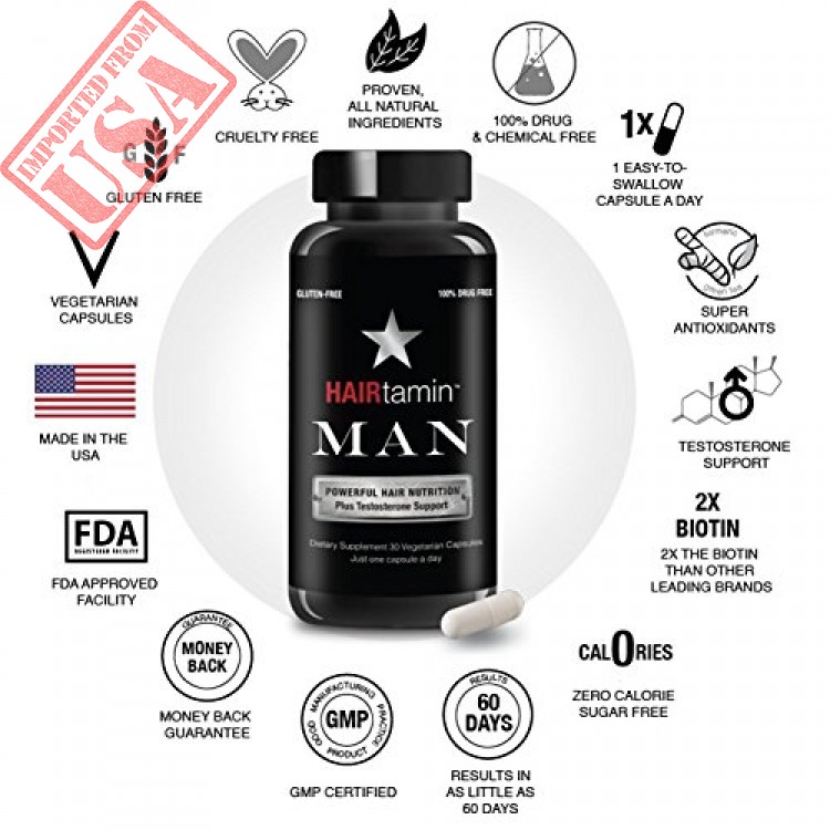 hairtamin for men hair growth vitamins biotin fast hair ...