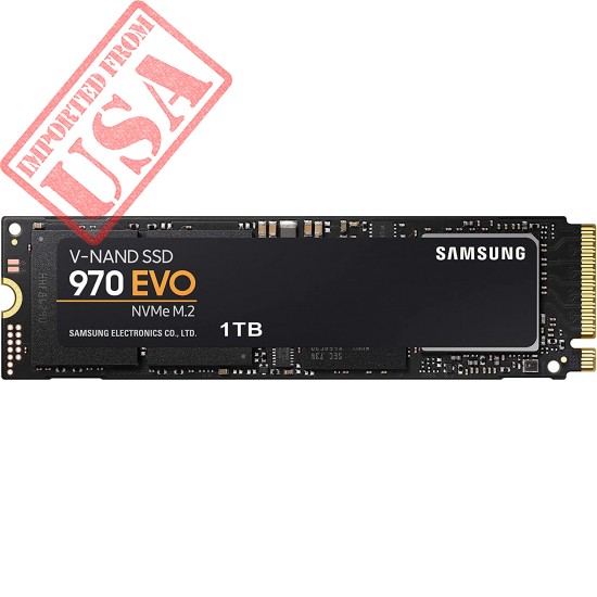 SAMSUNG (MZ-V7E1T0BW) 970 EVO SSD 1TB - M.2 NVMe Interface Internal Solid State Drive with V-NAND Technology, Black/Red