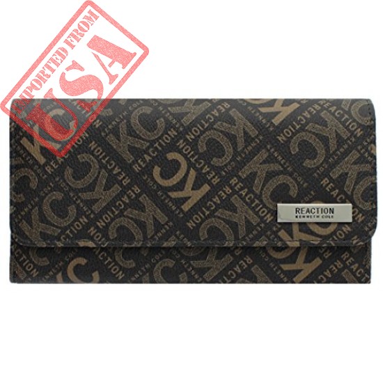 Buy Kenneth Cole Reaction Women's Jacquard Design Trifold Wallet Clutch Online in Pakistan
