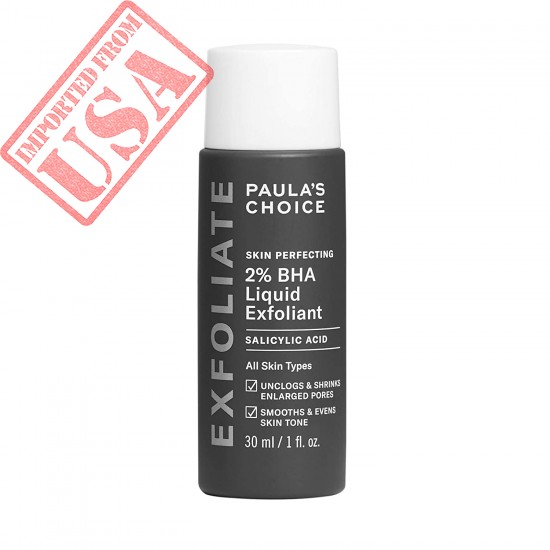 Paula's Choice Skin Perfecting 2% BHA Liquid Salicylic Acid Exfoliant, Gentle Facial Exfoliator for Blackheads, Large Pores, Wrinkles & Fine Lines, Travel Size, 1 Fluid Ounce - PACKAGING MAY VARY