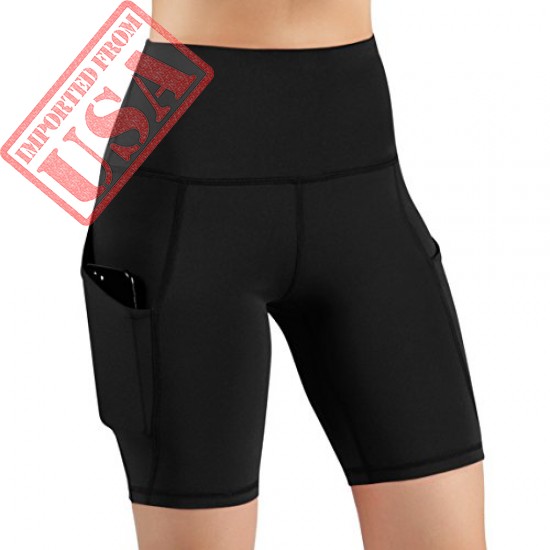 High Waist Tummy Control Out Pocket Yoga Short by ODODOS online in Pakistan
