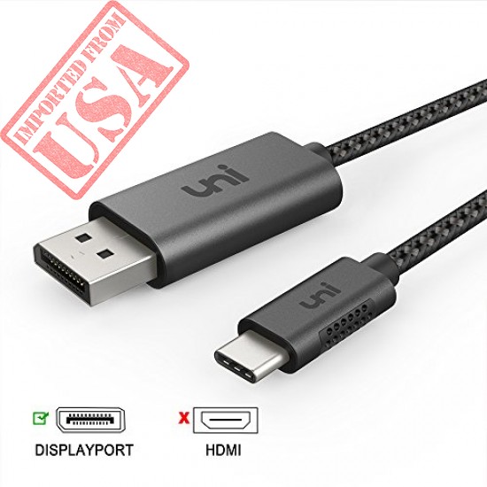 USB C to DisplayPort Cable (4K@60Hz), uni Thunderbolt 3 to DisplayPort Cable Compatible for MacBook Pro 2018/2017 and multiple devices online in Pakistan