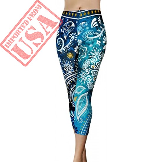 Comfy Yoga Pants - Workout Capris - High Waist Workout Leggings for Women - Lightweight Printed Yoga Legging