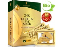 Under Eye Mask Gold Eye Mask Anti-Aging Hyaluronic Acid 24k Gold Eye Patches Under Eye Pads for Moisturizing & Reducing Dark Circles Puffiness Wrinkles