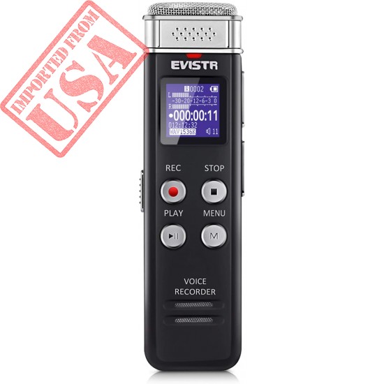 EVISTR 16GB Digital Voice Recorder Voice Activated Recorder with Playback - Upgraded Small Tape Recorder for Lectures, Meetings, Interviews, Mini Audio Recorder USB Charge, MP3