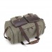 UNISACK Weekender Duffle Bag Canvas Leather Travel Luggage Oversized Holdalls, Army Green