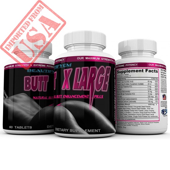 Butt X-Large Butt Enlargement, Booty Enhancement. Butt Enhancer Pills. Natural Bigger Glutes