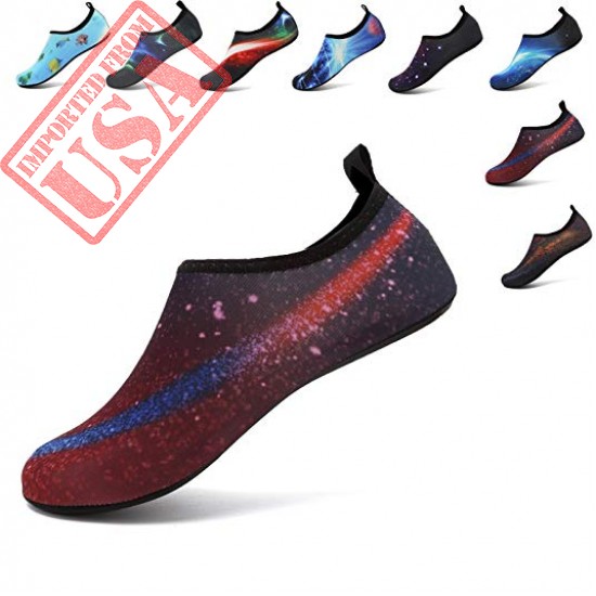 VIFUUR Water Sports Shoes Barefoot Quick-Dry Aqua Yoga Socks Slip-on for Men Women