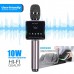 Portable Wireless Bluetooth Karaoke Microphone with LED lights, Built-in HIFI Dual-Speaker 10W and 2600mAH battery capacity, Handheld karaoke Mic Speaker Machine for Home KTV Birthday Party