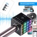 Portable Wireless Bluetooth Karaoke Microphone with LED lights, Built-in HIFI Dual-Speaker 10W and 2600mAH battery capacity, Handheld karaoke Mic Speaker Machine for Home KTV Birthday Party