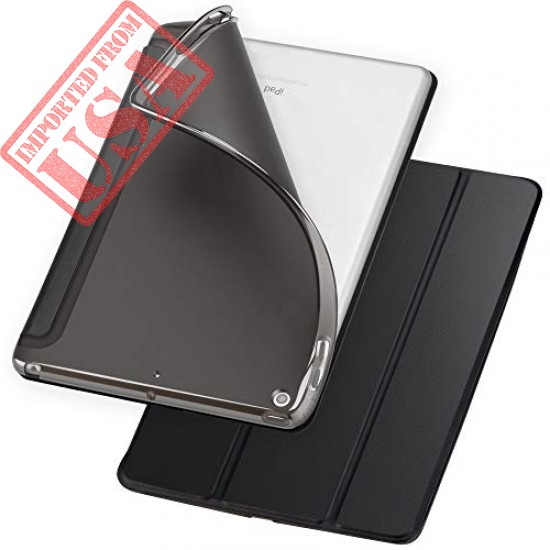 Soke iPad 9.7 Case 2018/2017, Ultra Slim Lightweight Smart Case [Trifold Stand] [Auto Wake/Sleep] with Translucent Clear Soft TPU Back Cover for Apple iPad 9.7 Inch iPad 6th /5th Generation, Black