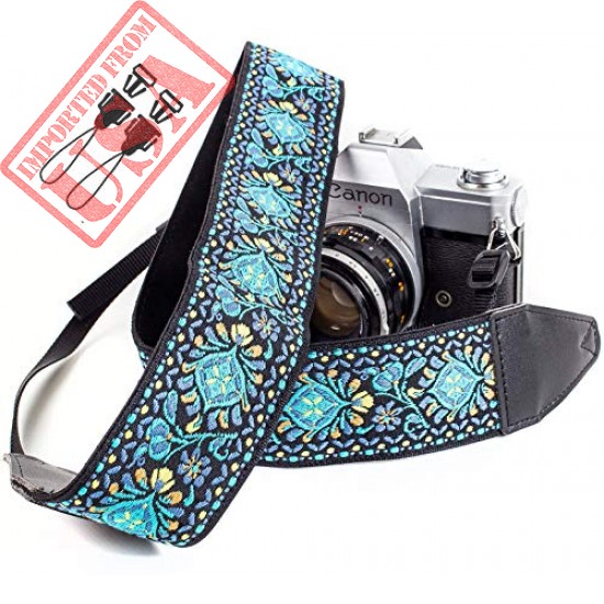 Blue Woven Vintage Camera Strap Belt For All DSLR Camera online in Pakistan