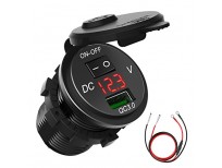Original USB Car Charger Power Outlet Adapter Waterproof With On Off Switch Led Digital Play Imported From USA